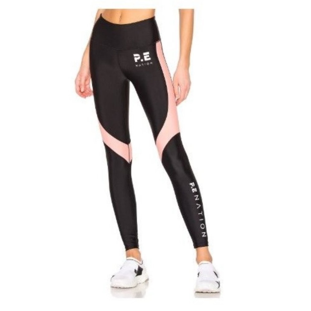 P.E. Nation Women’s Pink and Black The Chasse Legging - XS